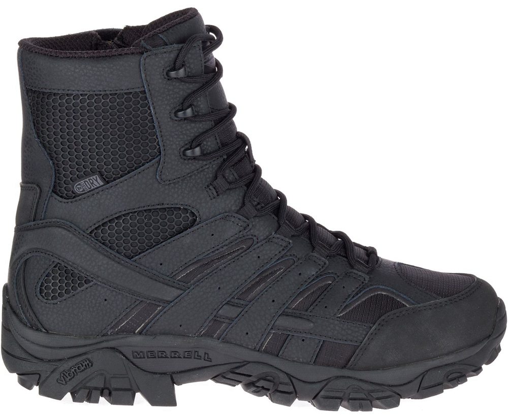 Kozaki Merrell Damskie Czarne - Moab 2 8" Tactical Waterproof - 325970-OJK